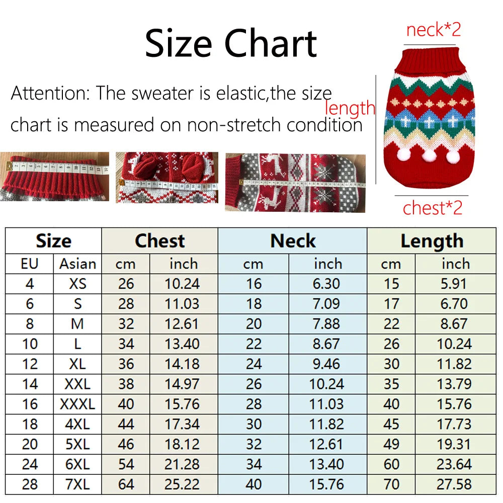 Dog Sweaters for Small Dogs Warm Soft Pet Clothes for Puppy, Small Medium Cat, Dogs Girl or Boy, Dog Shirt Vest Coat for Winter