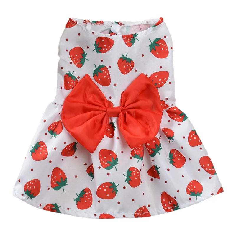 Pet Supplies Small Dog Flower Princess Dress Kitty Teddy New Pet Clothes Cute Dog Skirt Summer Thin Pet Accessories