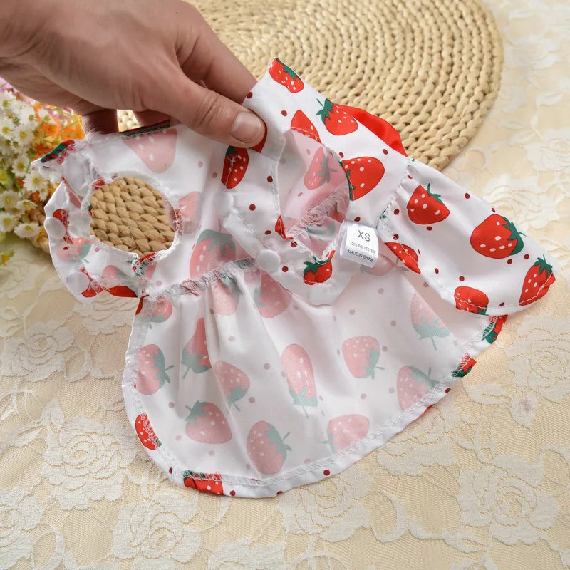 Pet Supplies Small Dog Flower Princess Dress Kitty Teddy New Pet Clothes Cute Dog Skirt Summer Thin Pet Accessories