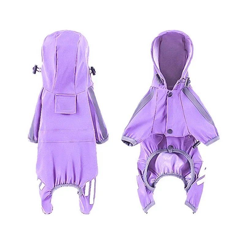 Dog Raincoat Reflective Waterproof Pet Clothes for Chihuahua Maltese Rain Coat Small Medium Dogs Jumpsuit Raincoat Dogs Overalls